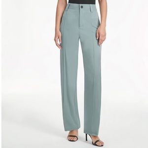 High waisted seam detail straight leg trouser